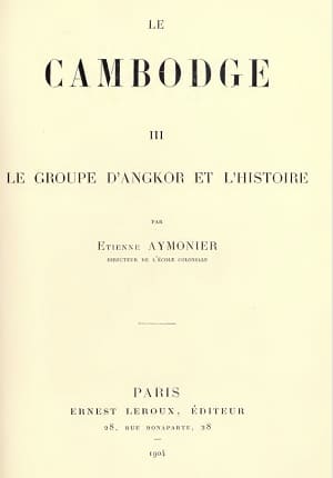 Le Cambodge, trọn bộ 3 tập (Ernest Leroux, Paris, 1900 - 1904) - Étienne Aymonier, 1855 trang | AtaBook.com