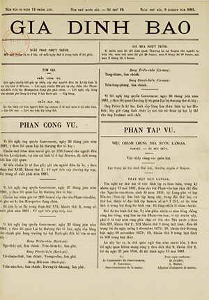 Gia Định báo (1865 - 1909) - Tờ báo Việt ngữ đầu tiên (tải miễn phí) | Atabook.com